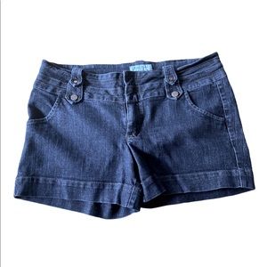 High waisted jean shorts